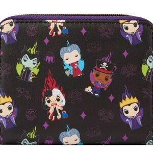 🌙Disney Villains Funko Pop Loungefly wallet☁️